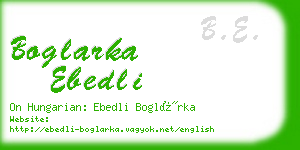 boglarka ebedli business card